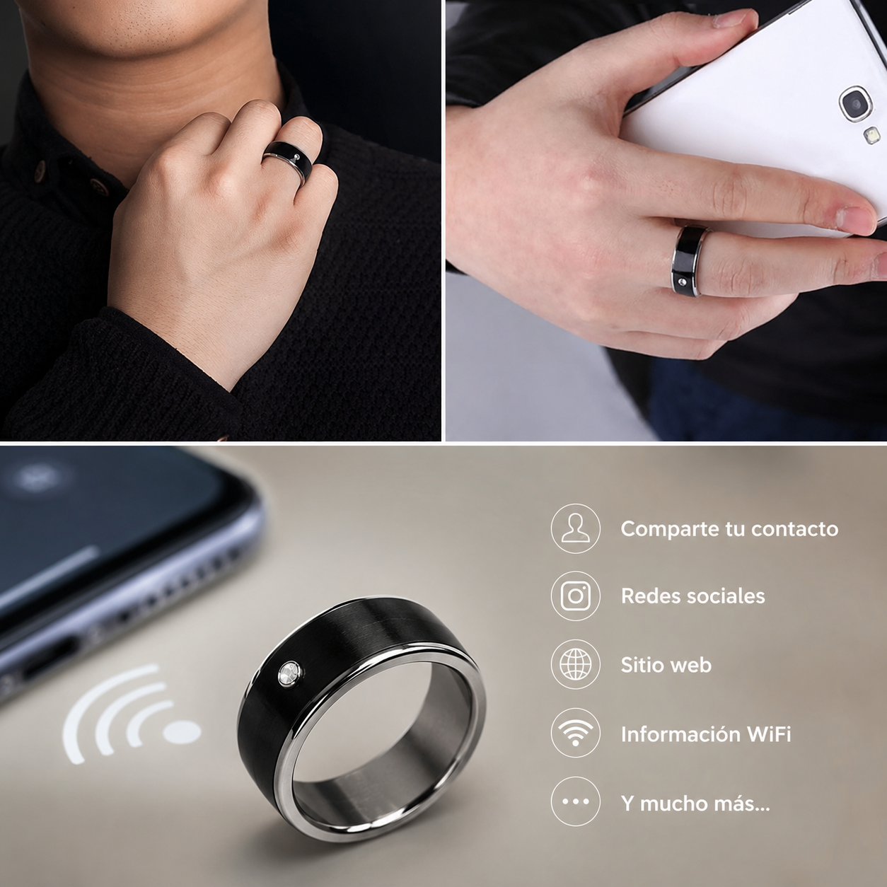 Anillo inteligente desbloqueador con tecnología NFC